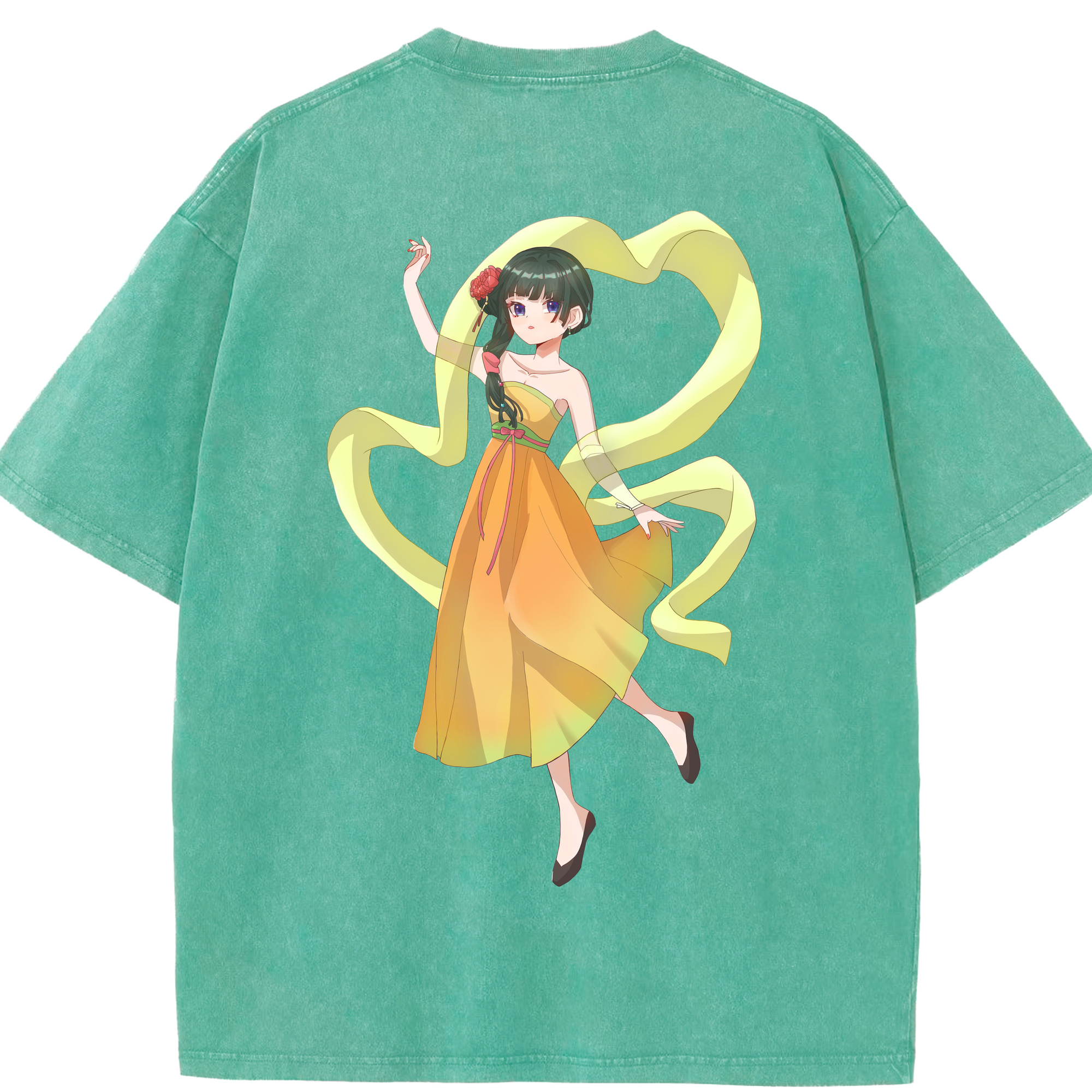 （画像用） 薬屋のひとりごと The Apothecary Diaries 綿100% ヴィンテージ風 半袖Tシャツ（背面プリント）